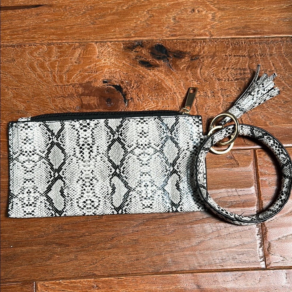 Snakeskin Wristlet Clutch